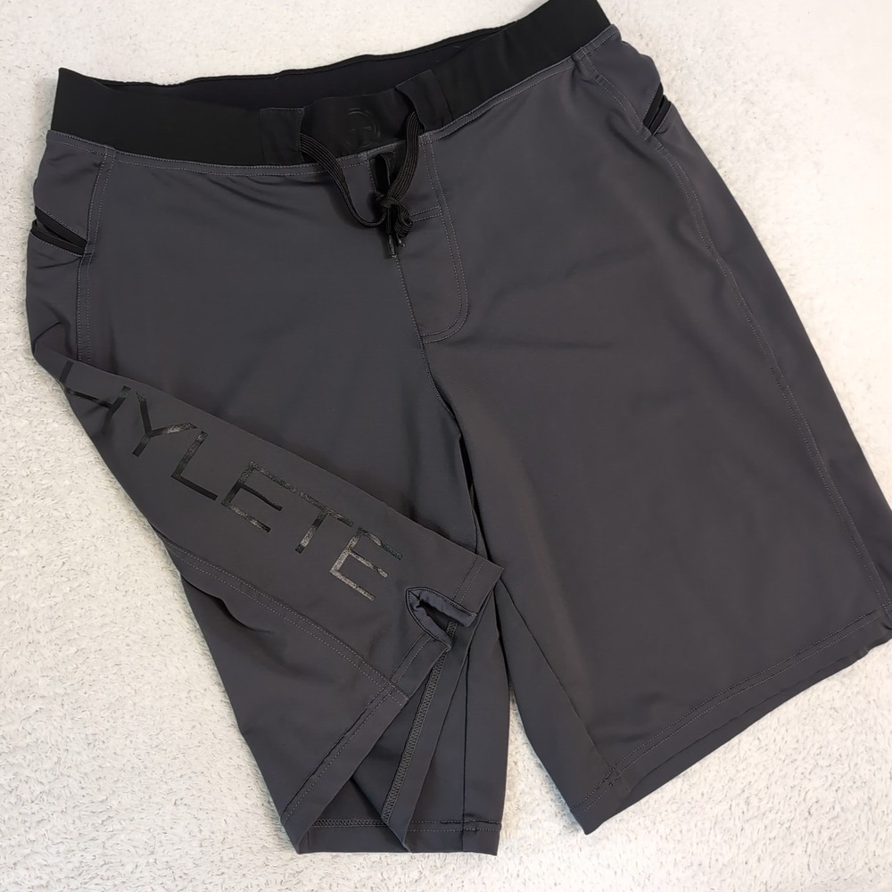 HYLETE M 30 X 11 Men's Helix 4-Way Stretch Shorts dark Grey